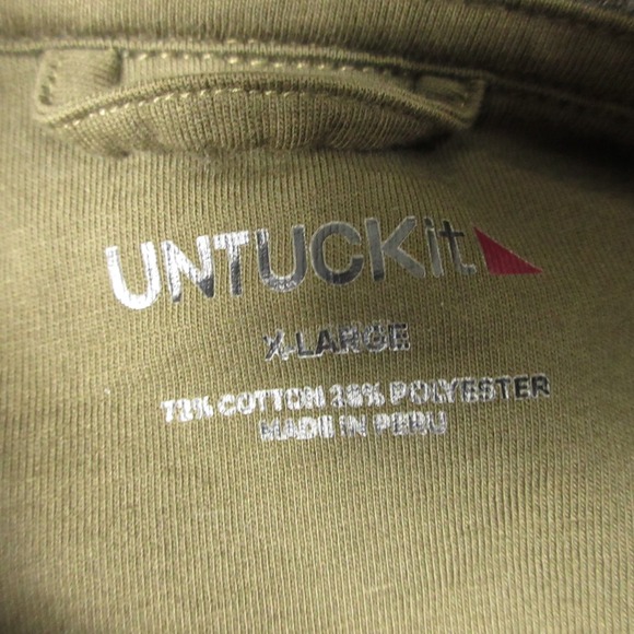 Untuckit Sweater Mens XL Gray Parkson Reg Knit 1/4 Snap Mock Neck Fleece Golf - Picture 4 of 9